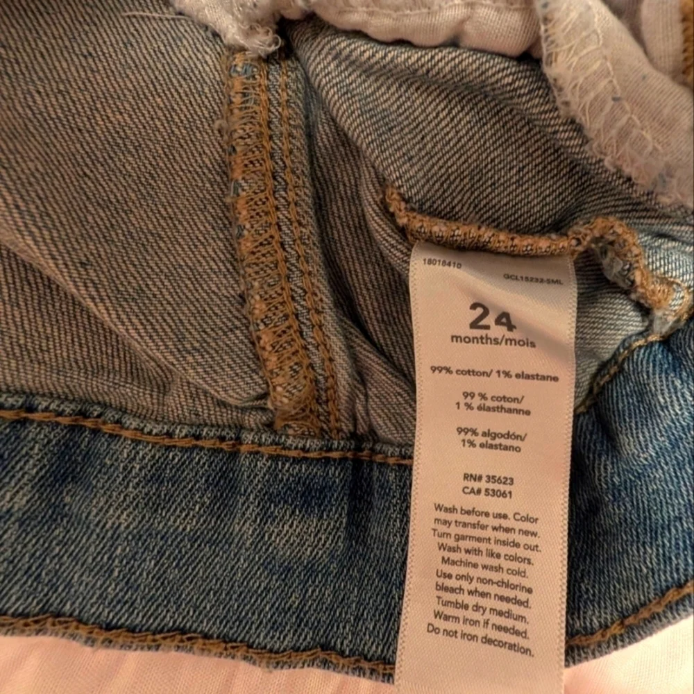 Carter’s Girls Denim Blue Jean Jacket Button Up 24 Months